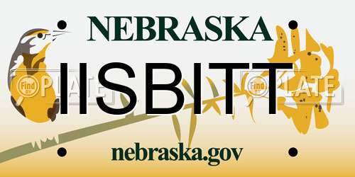 IISBITT Nebraska License Plate