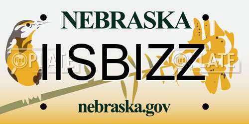 IISBIZZ Nebraska License Plate