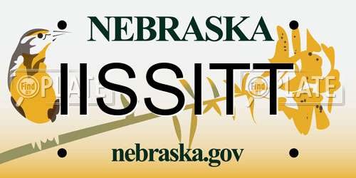 IISSITT Nebraska License Plate