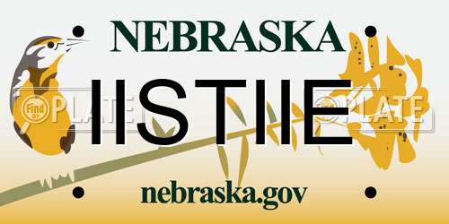 IISTIIE Nebraska License Plate