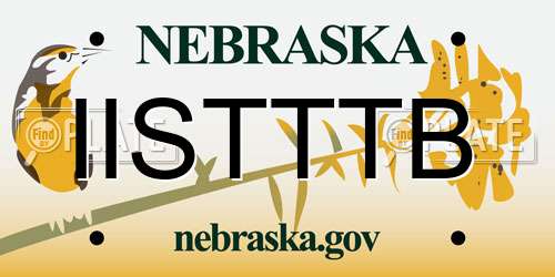 IISTTTB Nebraska License Plate
