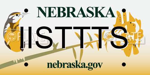 IISTTTS Nebraska License Plate