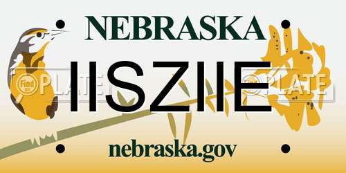 IISZIIE Nebraska License Plate