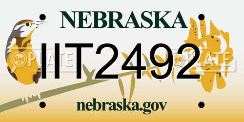 IIT2492 Nebraska License Plate