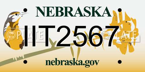 IIT2567 Nebraska License Plate