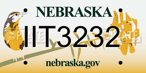 IIT3232 Nebraska License Plate