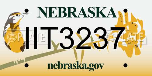 IIT3237 Nebraska License Plate