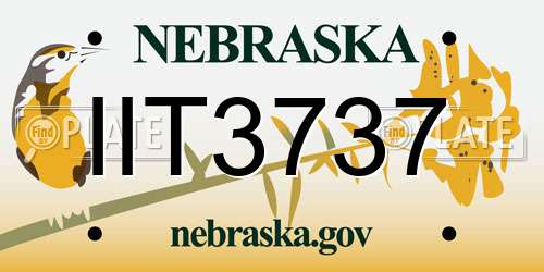 IIT3737 Nebraska License Plate
