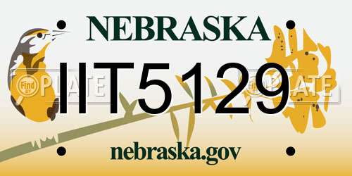 IIT5129 Nebraska License Plate