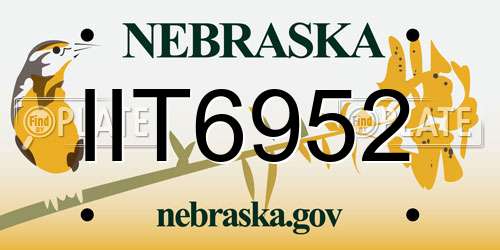IIT6952 Nebraska License Plate