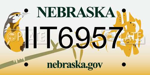 IIT6957 Nebraska License Plate