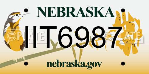 IIT6987 Nebraska License Plate