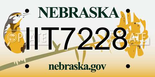 IIT7228 Nebraska License Plate