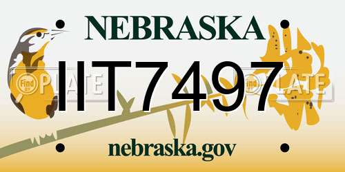 IIT7497 Nebraska License Plate