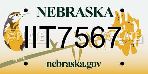 IIT7567 Nebraska License Plate