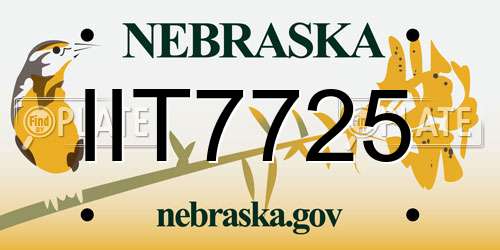 IIT7725 Nebraska License Plate