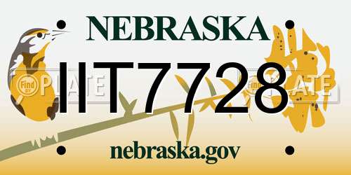 IIT7728 Nebraska License Plate