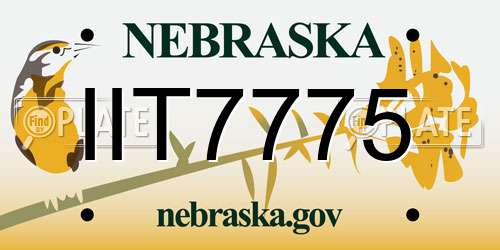 IIT7775 Nebraska License Plate