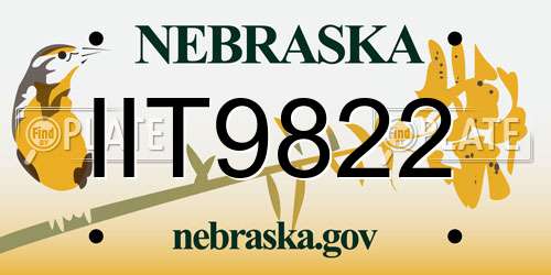 IIT9822 Nebraska License Plate