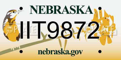 IIT9872 Nebraska License Plate