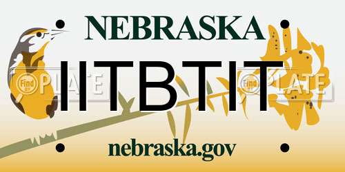 IITBTIT Nebraska License Plate