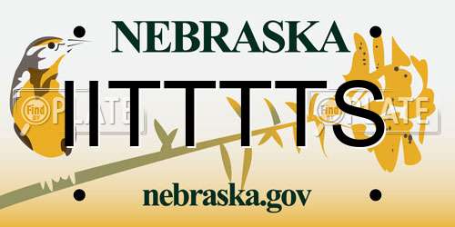IITTTTS Nebraska License Plate