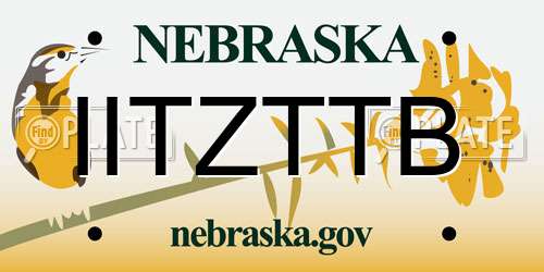 IITZTTB Nebraska License Plate