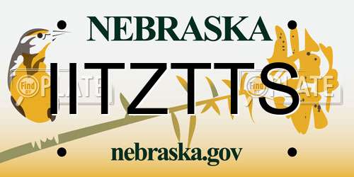 IITZTTS Nebraska License Plate