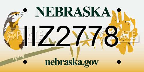 IIZ2778 Nebraska License Plate
