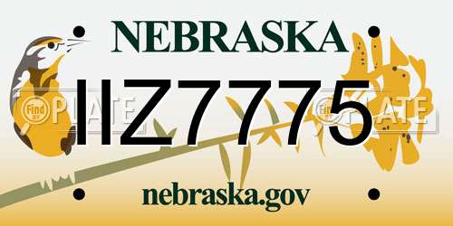 IIZ7775 Nebraska License Plate