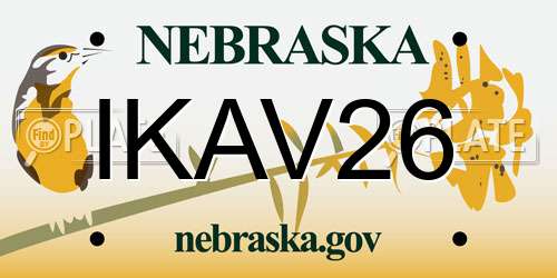 IKAV26 Nebraska License Plate