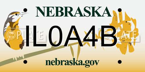 IL0A4B Nebraska License Plate