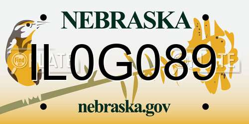 IL0G089 Nebraska License Plate