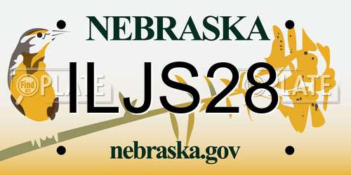 ILJS28 Nebraska License Plate