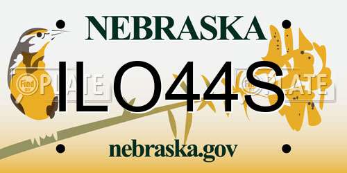 ILO44S Nebraska License Plate