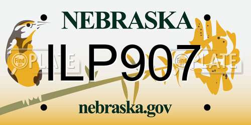 ILP907 Nebraska License Plate