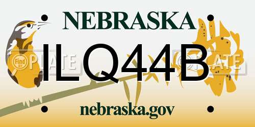 ILQ44B Nebraska License Plate