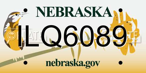 ILQ6089 Nebraska License Plate