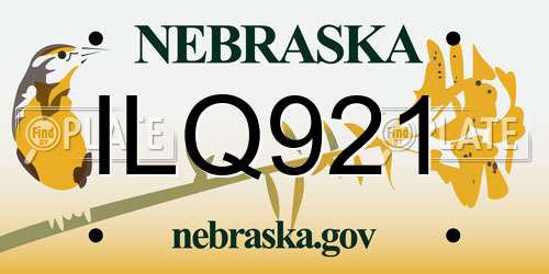 ILQ921 Nebraska License Plate