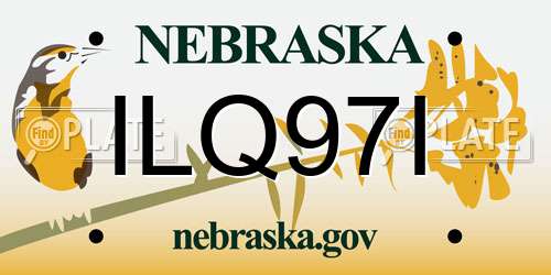 ILQ97I Nebraska License Plate