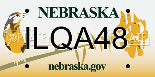 ILQA48 Nebraska License Plate
