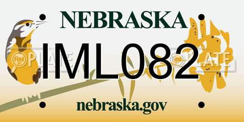 IML082 Nebraska License Plate