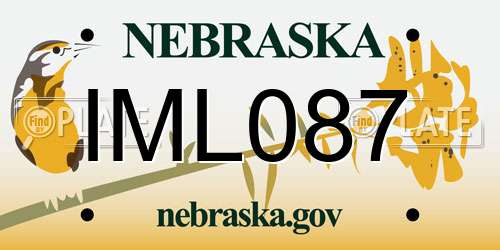IML087 Nebraska License Plate