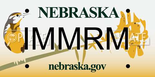 IMMRM Nebraska License Plate
