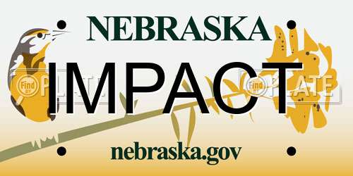 IMPACT Nebraska License Plate