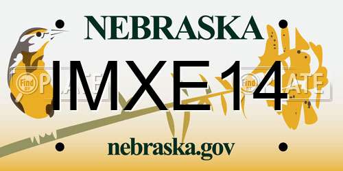 IMXE14 Nebraska License Plate