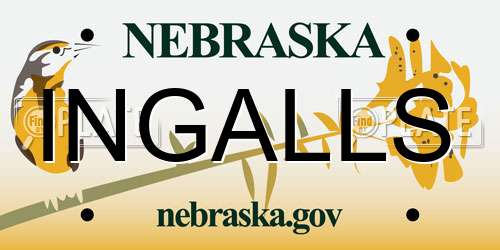 INGALLS Nebraska License Plate