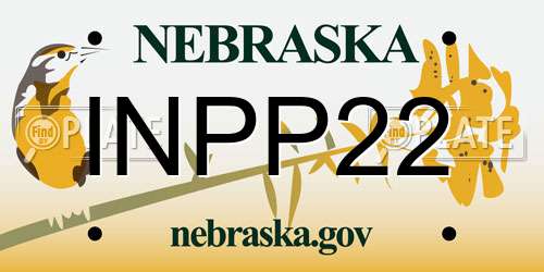 INPP22 Nebraska License Plate