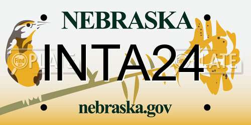 INTA24 Nebraska License Plate