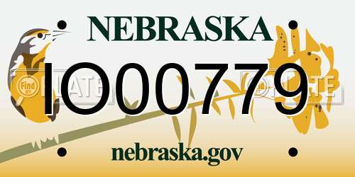 IO00779 Nebraska License Plate